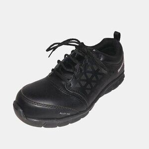 Reebok Work Mens 7M Black Lace Up Sublite Cushion Alloy Toe Cap Work Shoes EUC